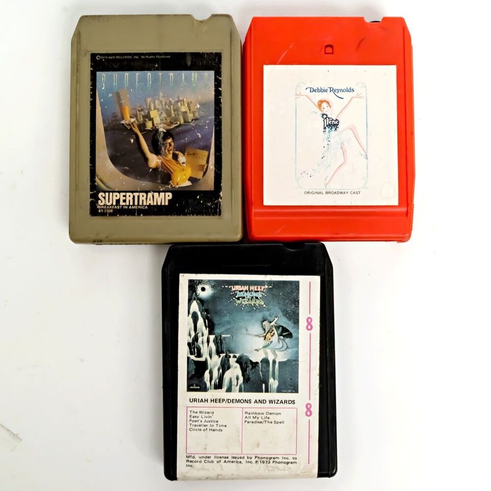 Supertramp / Uriah Heep / Debbie Reynolds 8-Track Lot